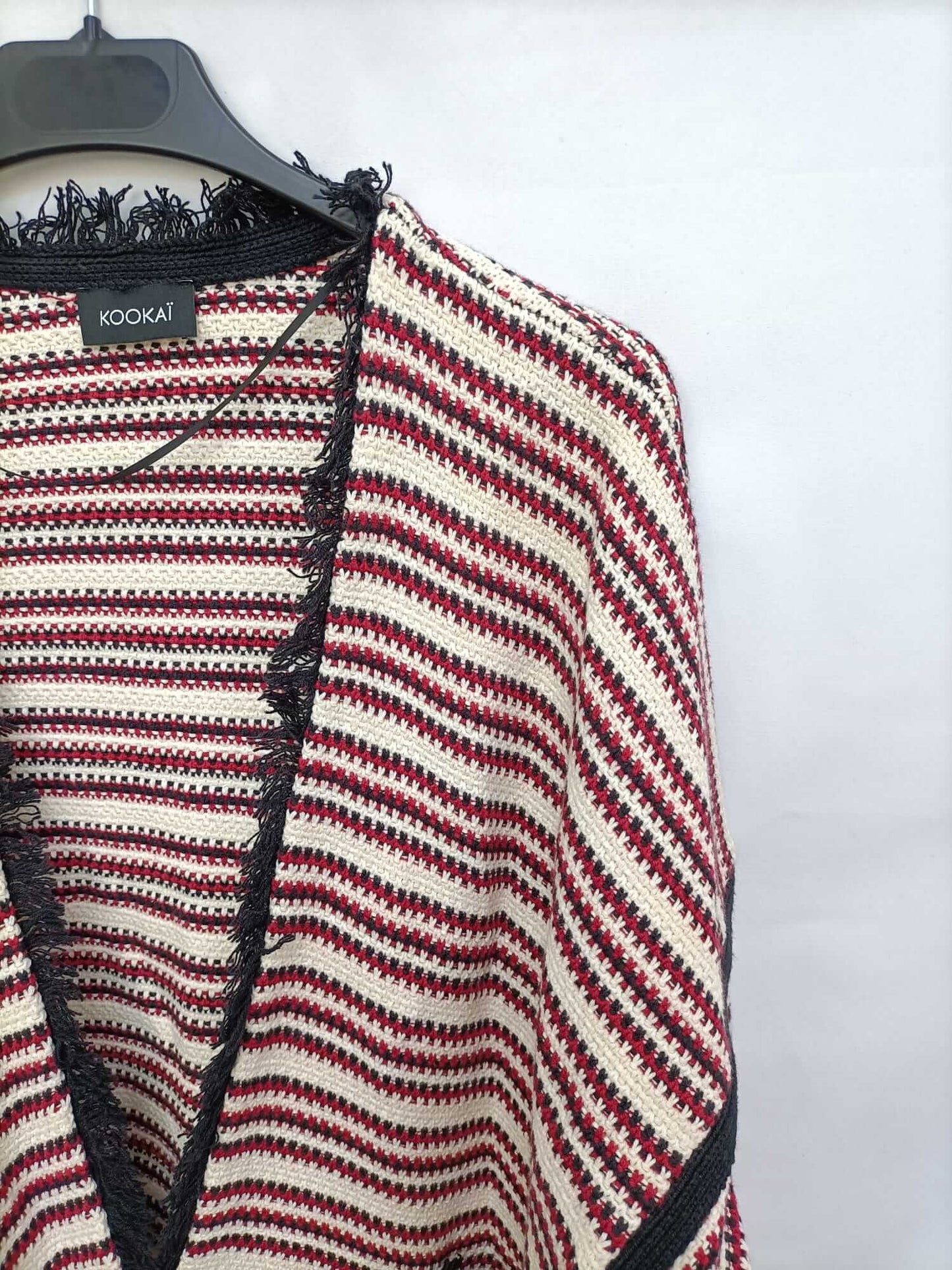KOOKAI. Striped and fringed cardigan S.2 (s/m)