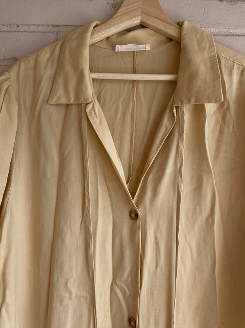 AMERICAN VINTAGE. Vestido largo amarillo oversized T.m/l