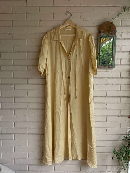 AMERICAN VINTAGE. Vestido largo amarillo oversized T.m/l