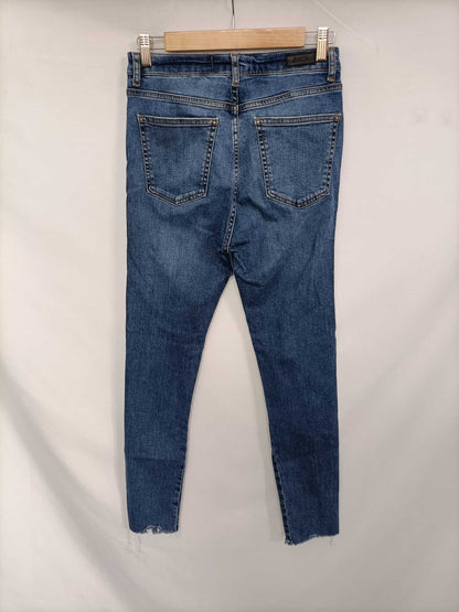 ZARA. Painted flower jeans, size 38
