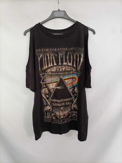PINK FLOYD. Camiseta negra hombros T.m