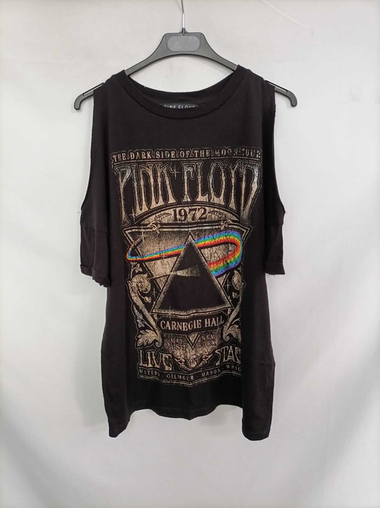 PINK FLOYD. Camiseta negra hombros T.m