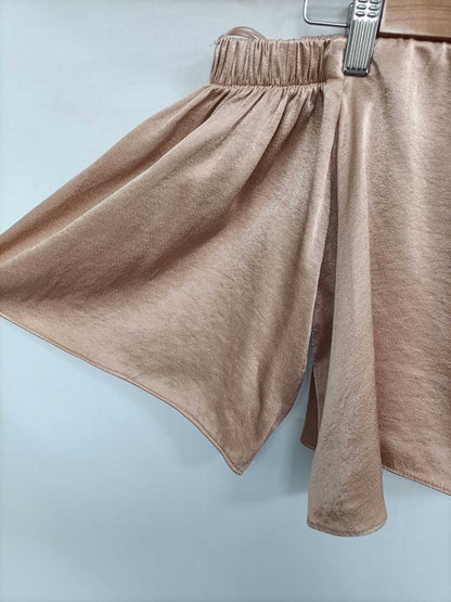 BERSHKA. Top rosa satinado T.m