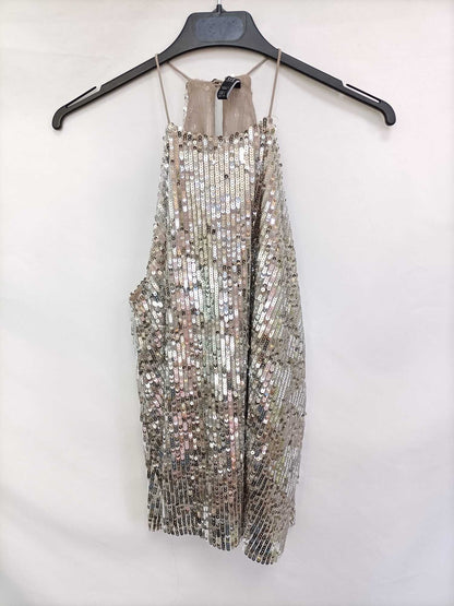 ZARA. Top lentejuelas T.s