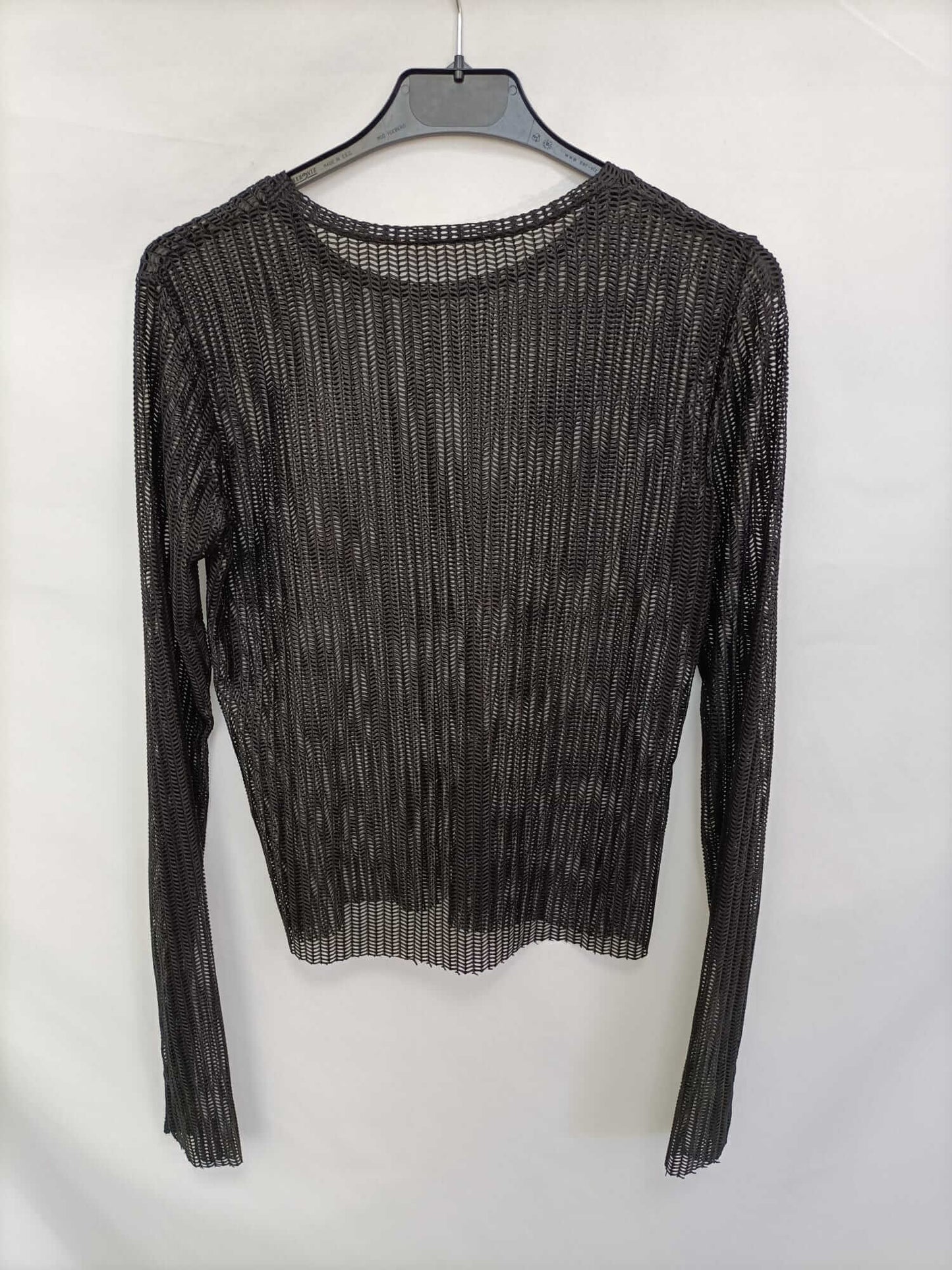 ZARA. Black mesh Ts top