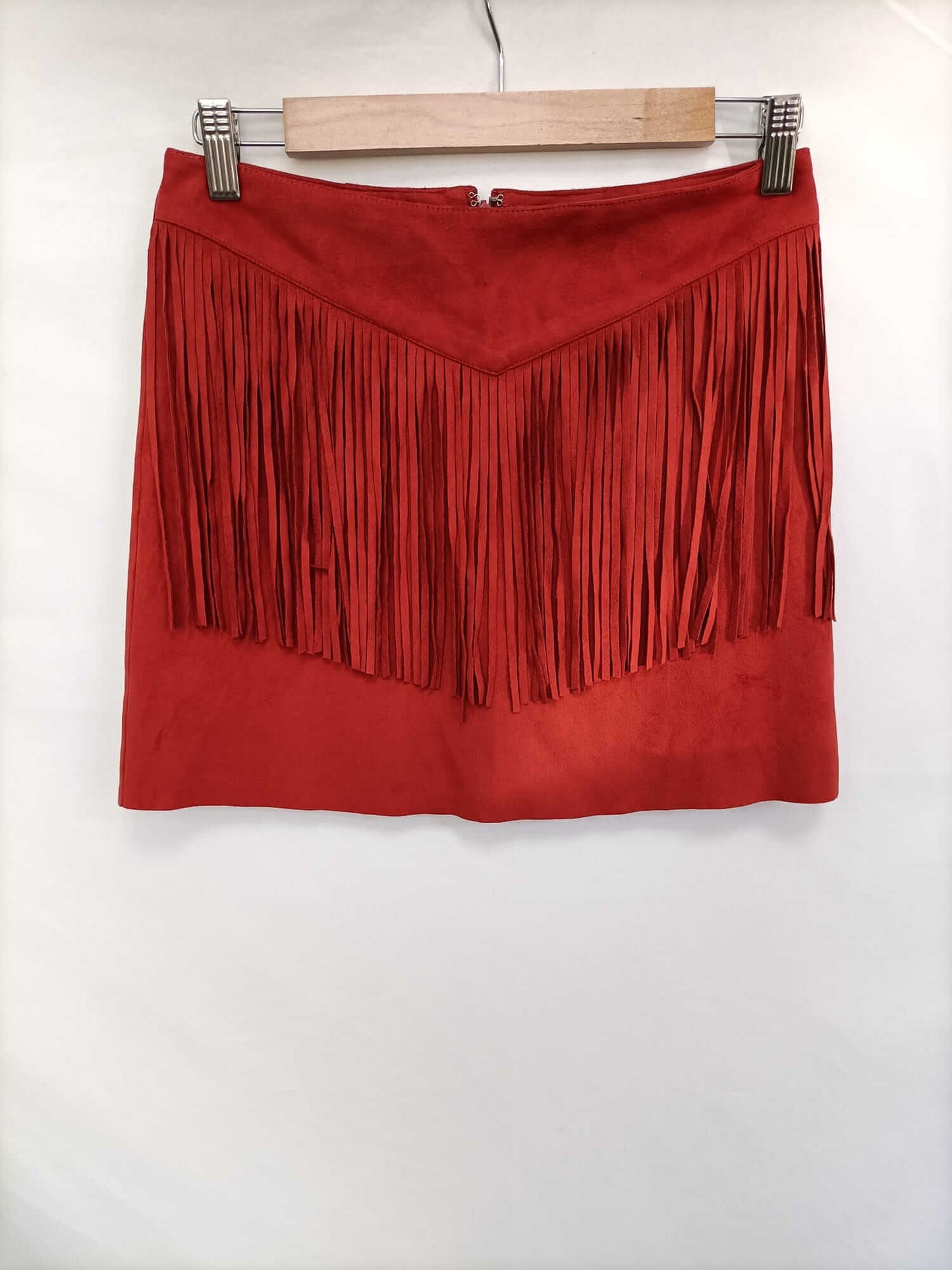 FOREVER21. Falda antelina flecos T.s