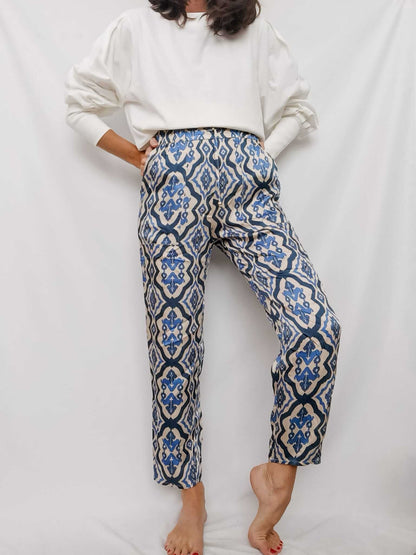 ZARA. Pantalón fluido étnico T.s