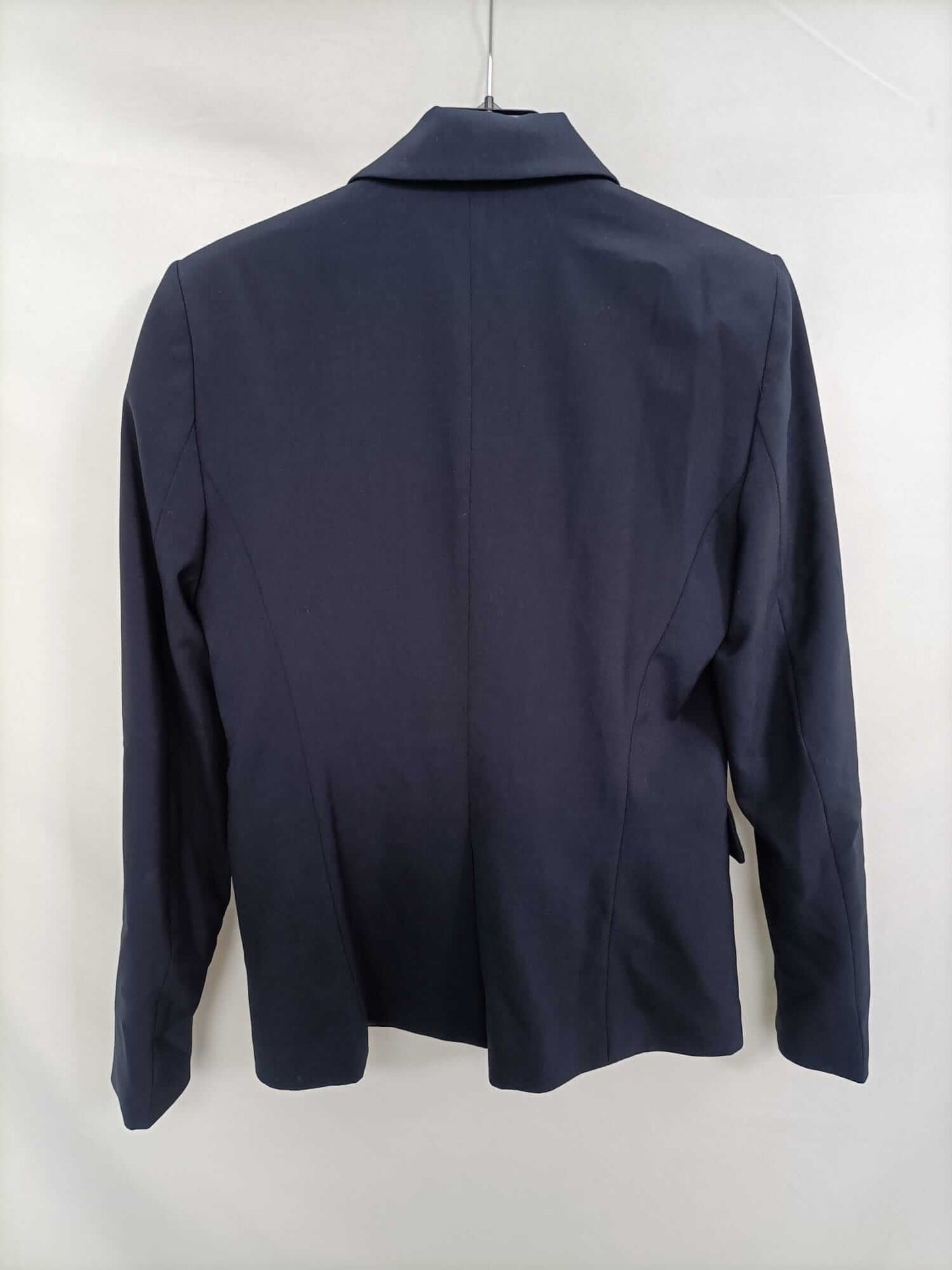 MANGO. Blue double-breasted blazer T.38