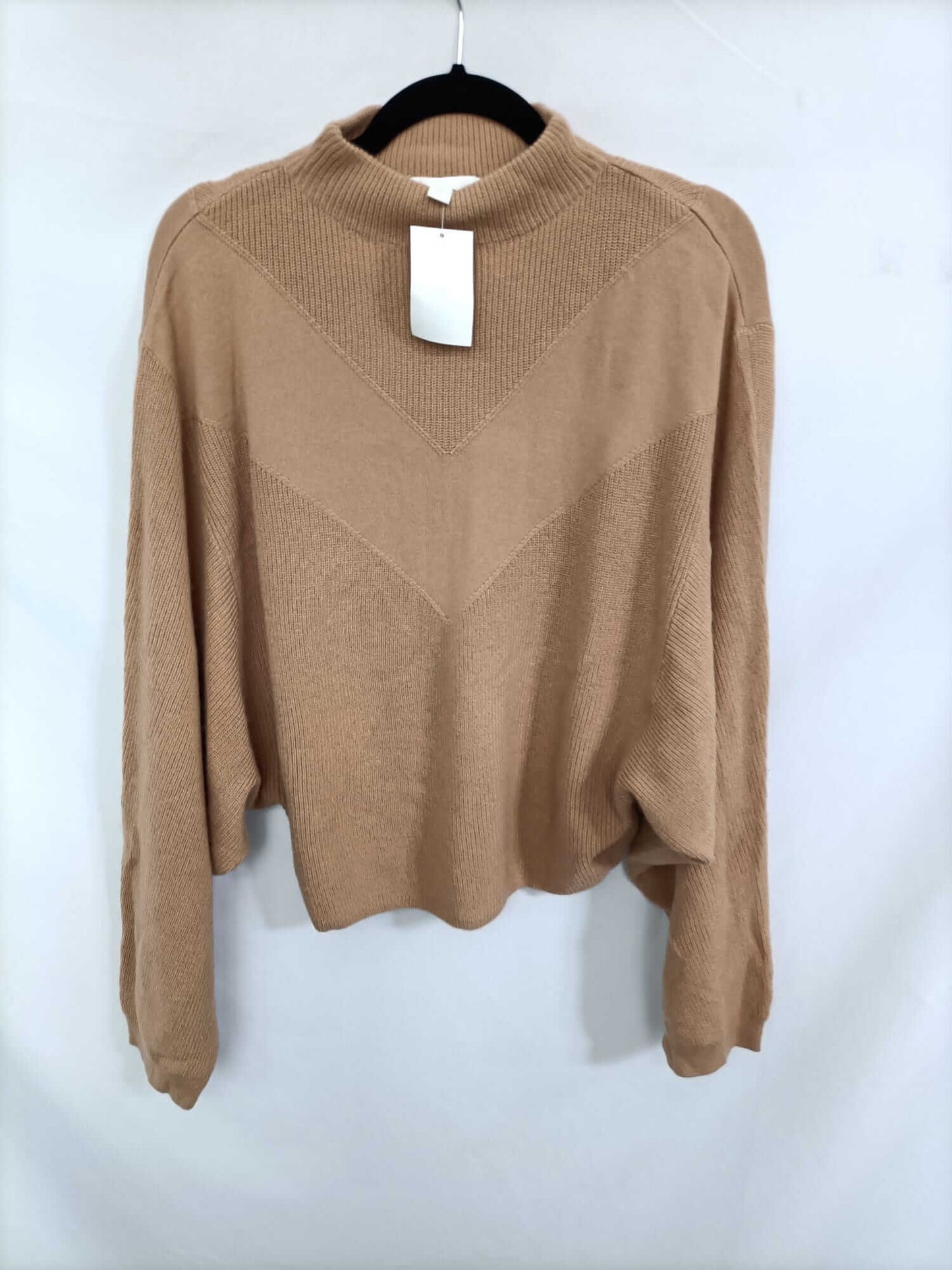 H&M. Jersey camel oversized T.xs