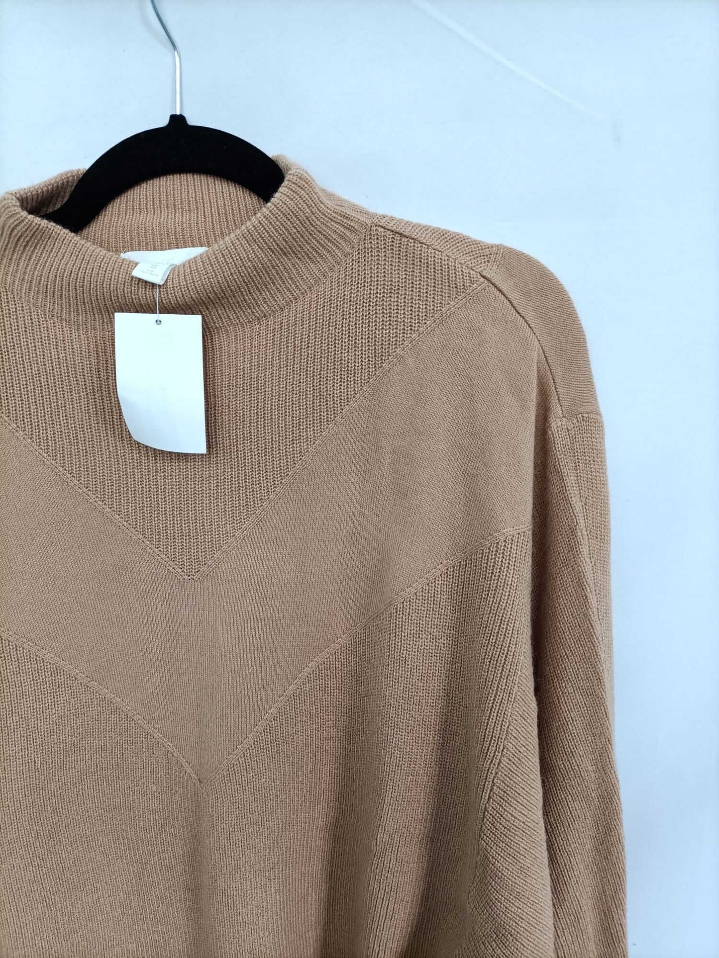 H&M. Jersey camel oversized T.xs