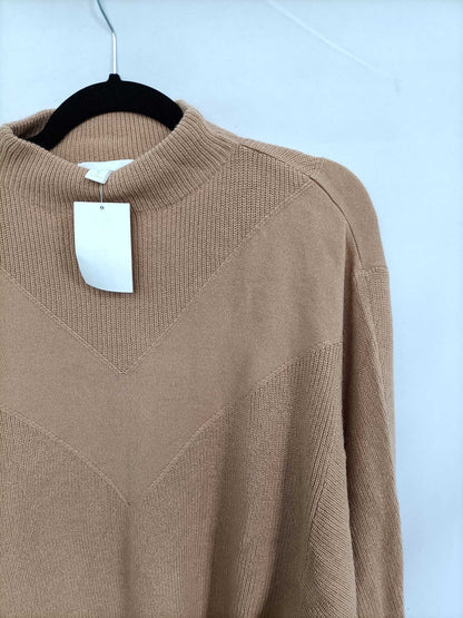 H&M. Jersey camel oversized T.xs