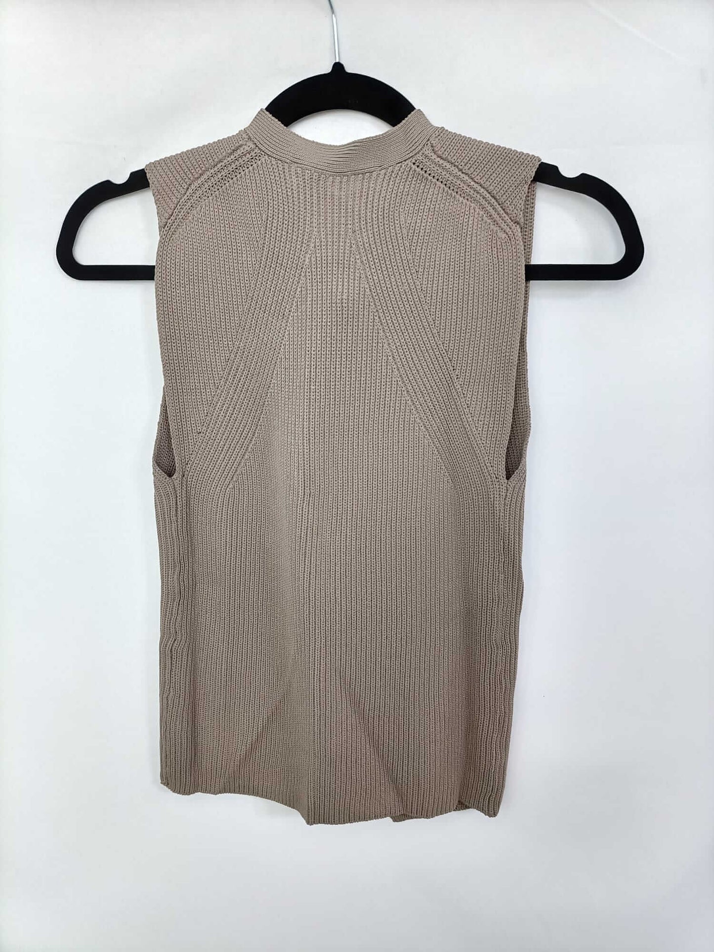 ZARA. Top/chaleco marrón punto T.m