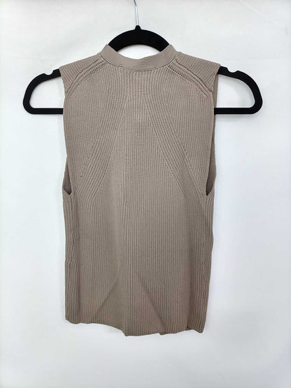 ZARA. Top/chaleco marrón punto T.m