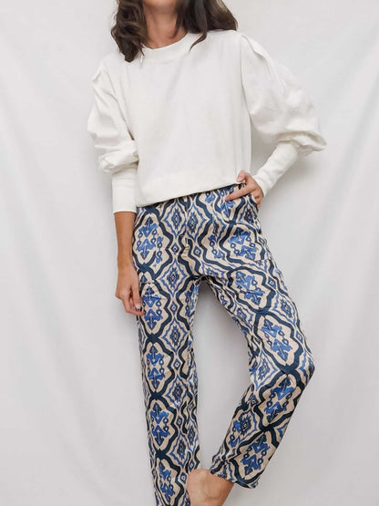 ZARA. Sudadera blanca T.m