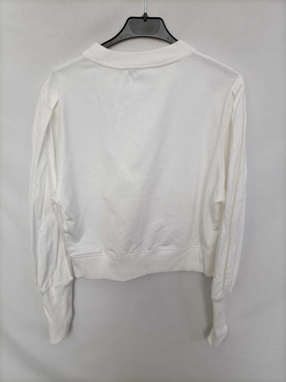 ZARA. Sudadera blanca T.m