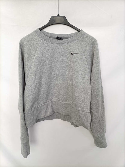 NIKE. Sudadera gris jaspeada T.s