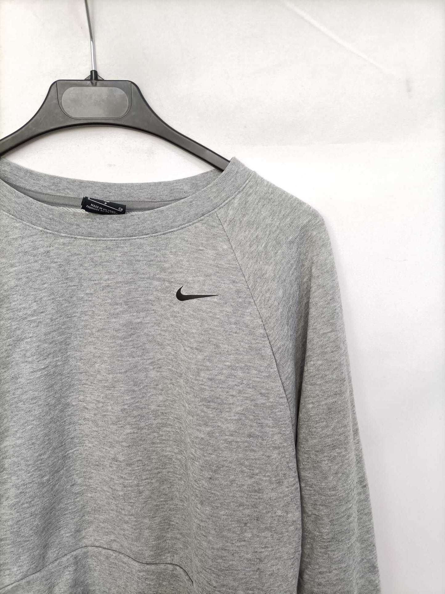 NIKE. Sudadera gris jaspeada T.s