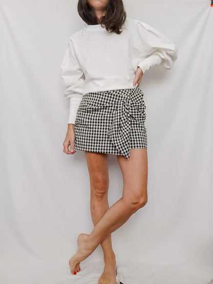 ZARA. Falda/pantalón cuadros T.s