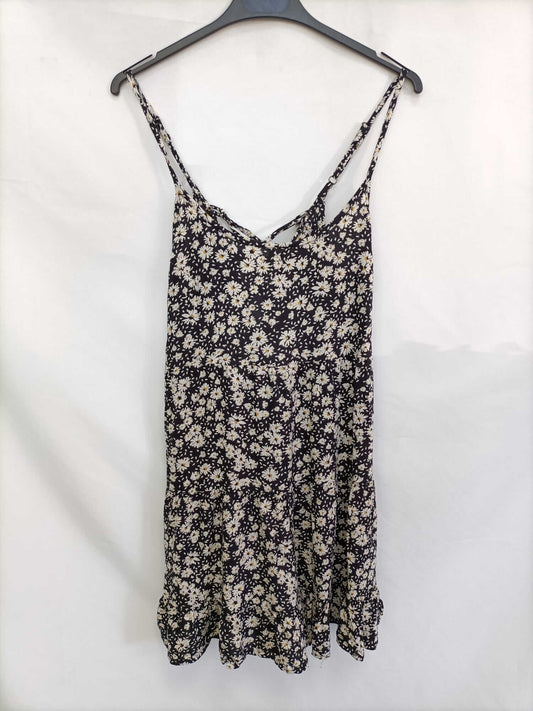 BORBOLETA'S. Vestido negro flores T.s/m
