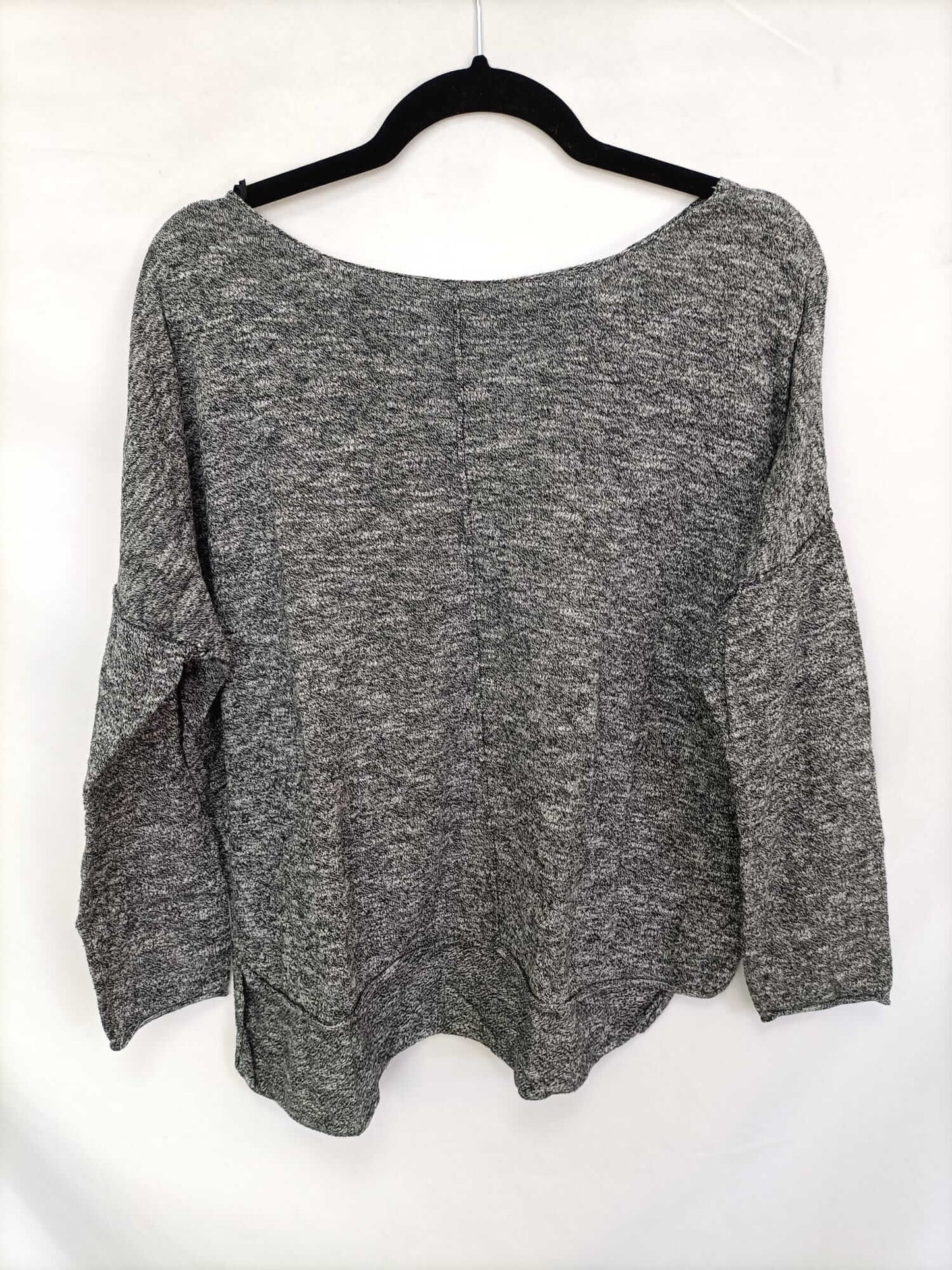 ZARA. Jersey gris jaspeado T.s