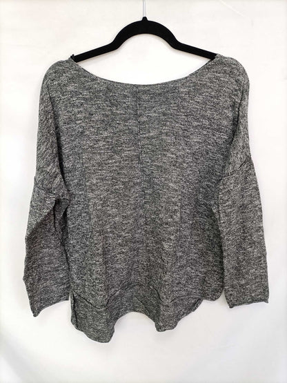 ZARA. Jersey gris jaspeado T.s
