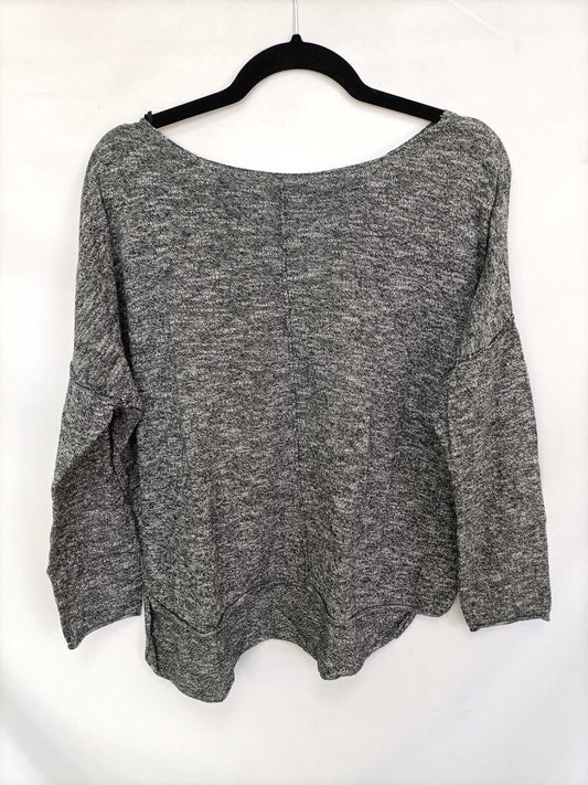 ZARA. Jersey gris jaspeado T.s