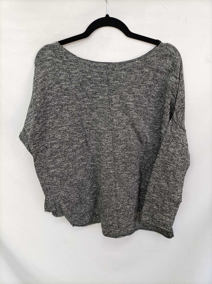 ZARA. Jersey gris jaspeado T.s