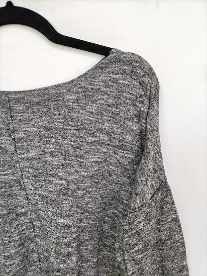 ZARA. Jersey gris jaspeado T.s