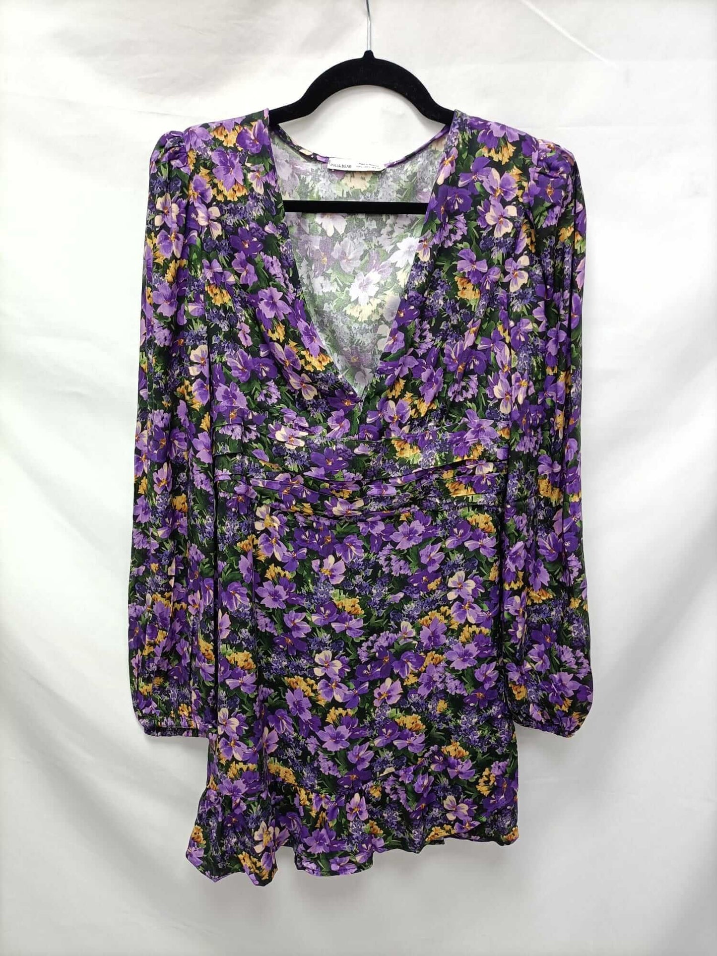 PULL&BEAR.Vestido corto flores T.L