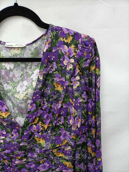PULL&BEAR.Vestido corto flores T.L