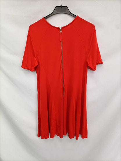 ZARA.Vestido corto naranja T.m