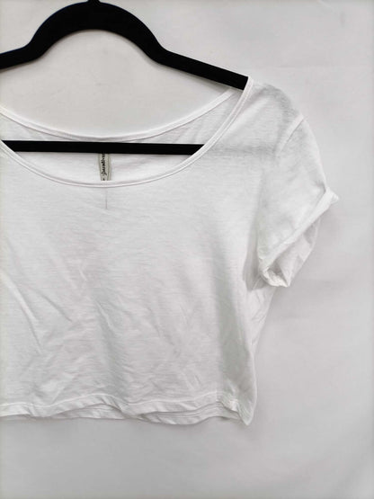 STRADIVARIUS.Basic white t-shirt TL