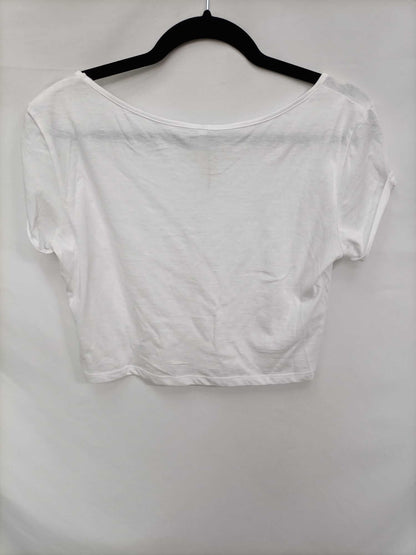 STRADIVARIUS.Basic white t-shirt TL