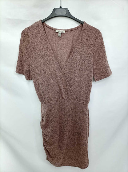 ZARA.Vestido corto rosa y negro T.m