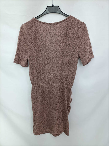 ZARA.Vestido corto rosa y negro T.m