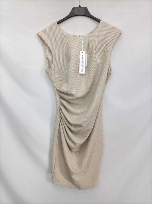 RINASCIMIENTO.Vestido midi beige T.m