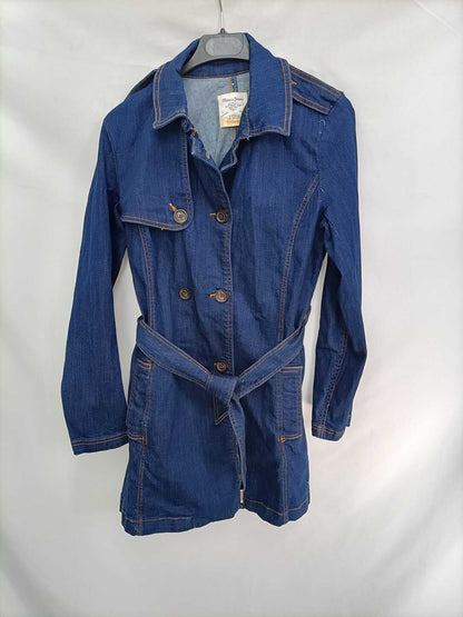 Market. STRADIVARIUS.Abrigo denim gabardina T.s