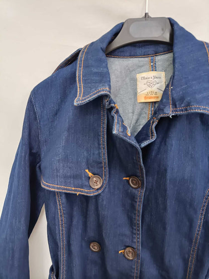 Market. STRADIVARIUS.Abrigo denim gabardina T.s