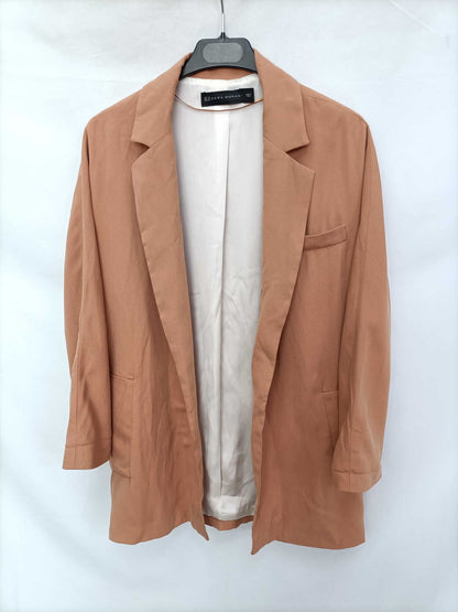 ZARA. Pastel orange blazer T.xs