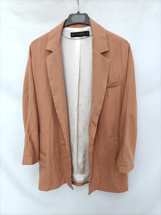 ZARA.Blazer naranja pastel T.xs