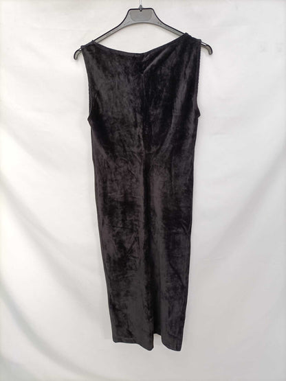 STRADIVARIUS.Vestido negro micropana T.L