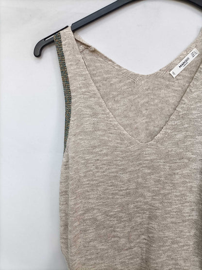 MANGO. Vestido punto jaspeado T.s