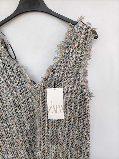 ZARA. Short tweed dress T.xs
