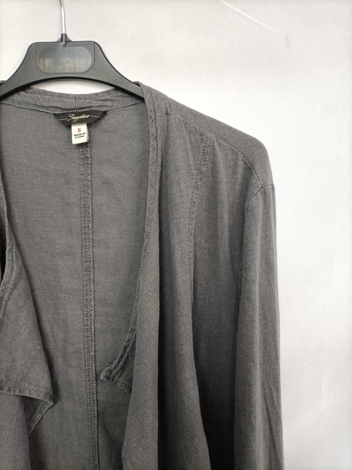 SUPPLIES. Cazadora gris lino T.s