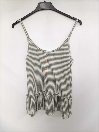 GREEN COAST. Top rayas y botones T.xs