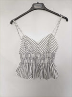 EXPRESS. Top rayas gris y blanco T.xs