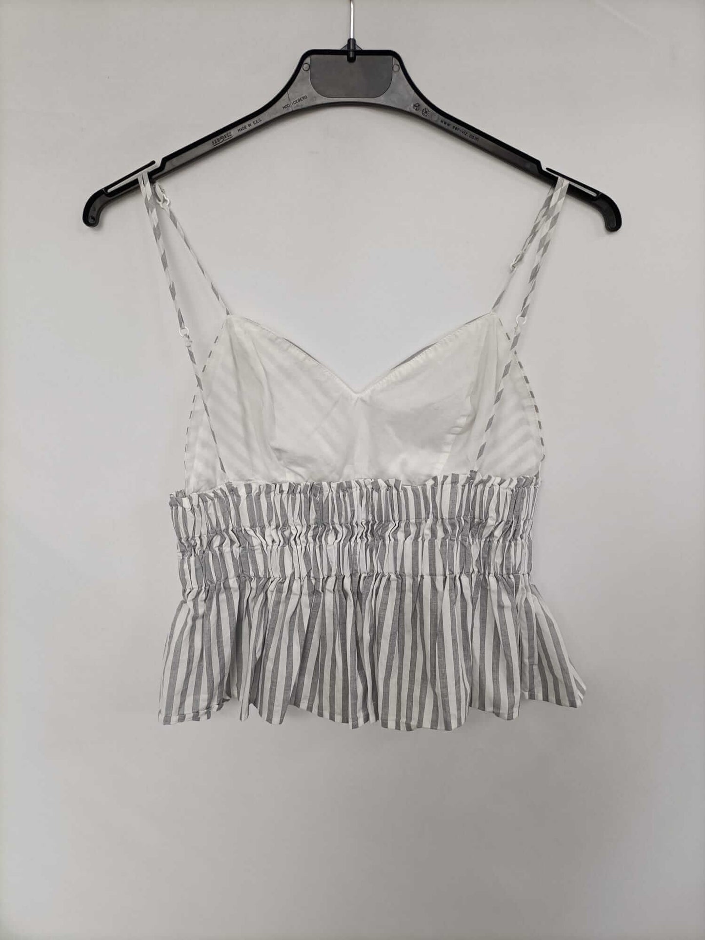 EXPRESS. Top rayas gris y blanco T.xs