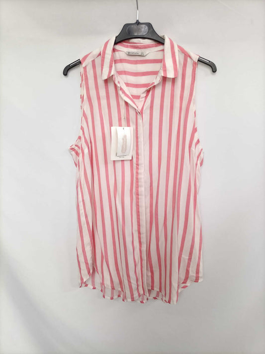 STRADVARIUS. Striped sleeveless blouse TL