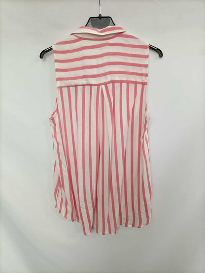 STRADVARIUS. Blusa sin mangas rayas T.L