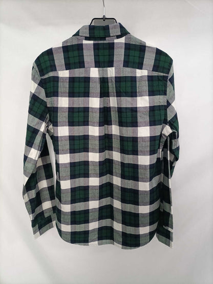 GAP. Camisa cuadros verde oversized T.s
